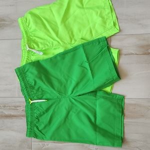 BNWT Lands End Boy Swimsuit trunks set of 2